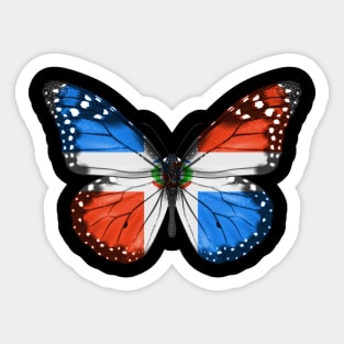 Dominican Flag  Butterfly - Gift for Dominican From Dominican Republic Sticker